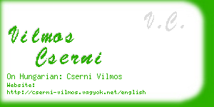 vilmos cserni business card
